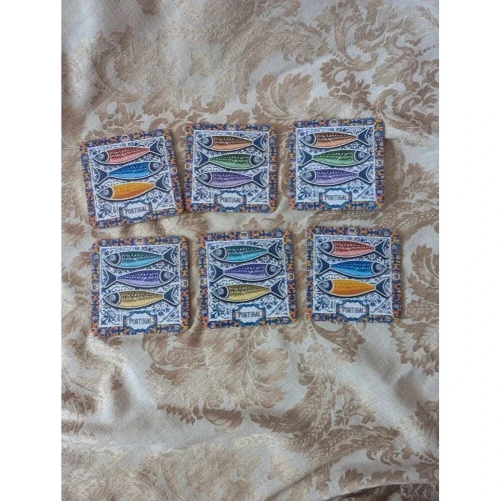 Portugal Fish Sardine Coaster Souvenir Set of 6
